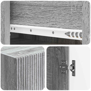 Σέτ Ντουλαπιών 2 pcs Γκρι Sonoma 33 x 34,5 x 90 εκ - Pakobazaar