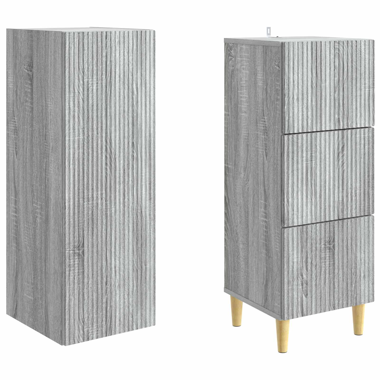 Σέτ Ντουλαπιών 2 pcs Γκρι Sonoma 33 x 34,5 x 90 εκ - Pakobazaar