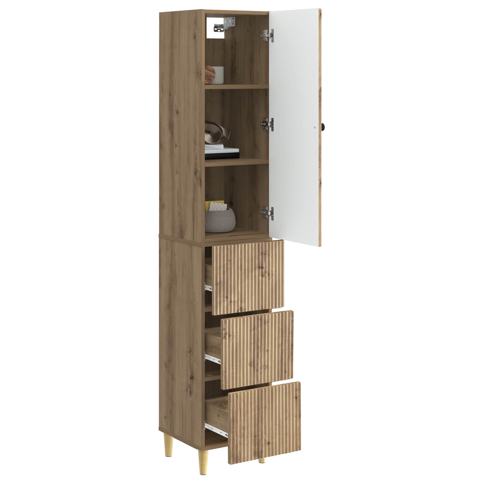 Σέτ Ντουλαπιών 2 pcs 33 x 34,5 x 90 εκ Επεξεργασμένο Ξύλο - Pakobazaar
