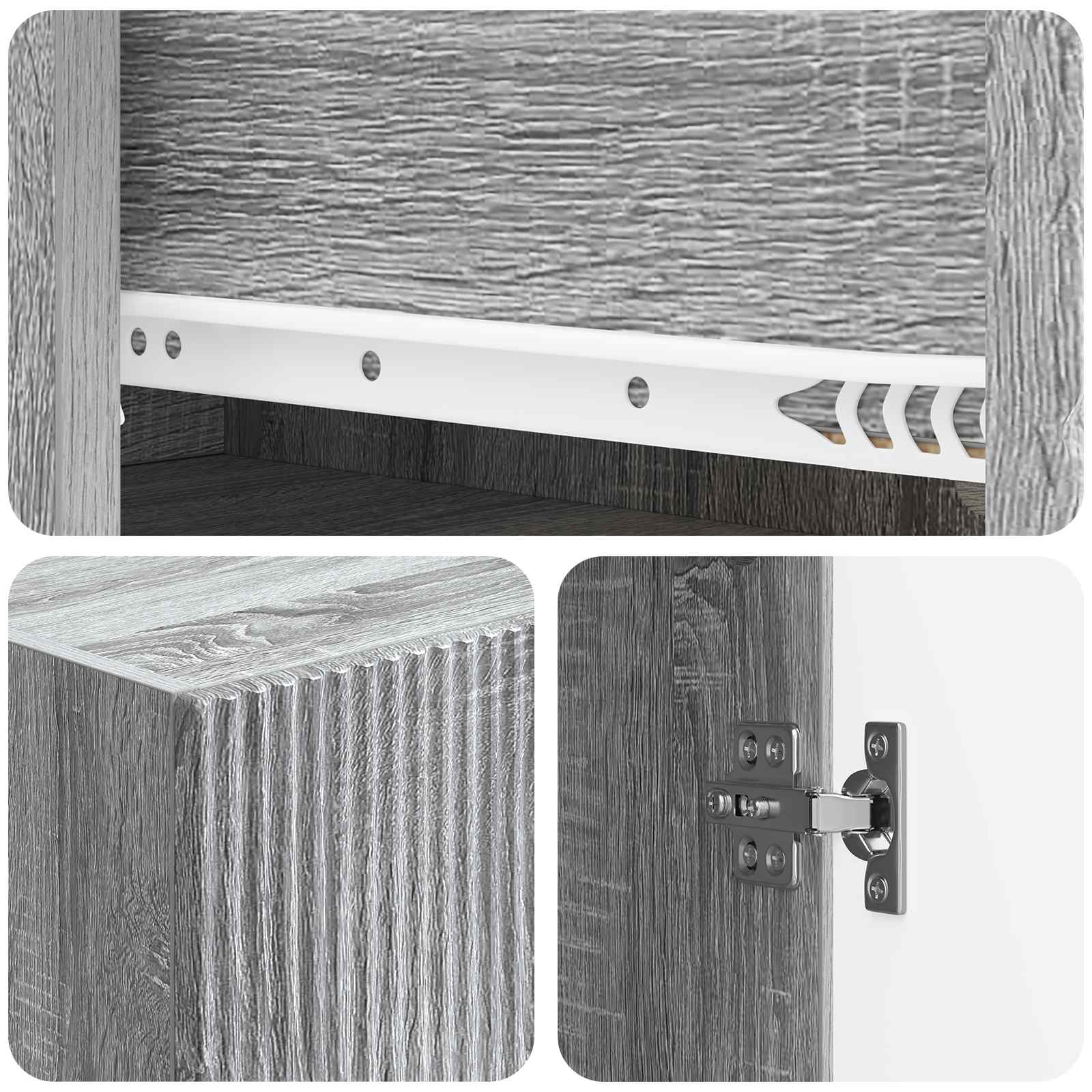 Σέτ Ντουλαπιών 2 pcs Γκρι Sonoma 66 x 34,5 x 90 εκ - Pakobazaar