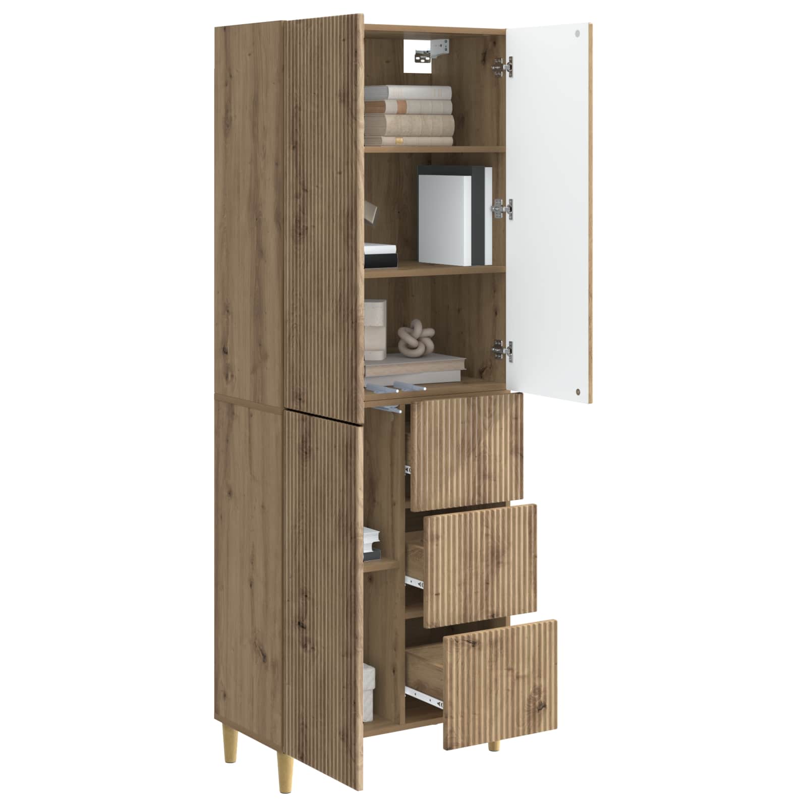 Σέτ Ντουλαπιών 2 pcs 66 x 34,5 x 90 εκ Επεξεργασμένο Ξύλο - Pakobazaar