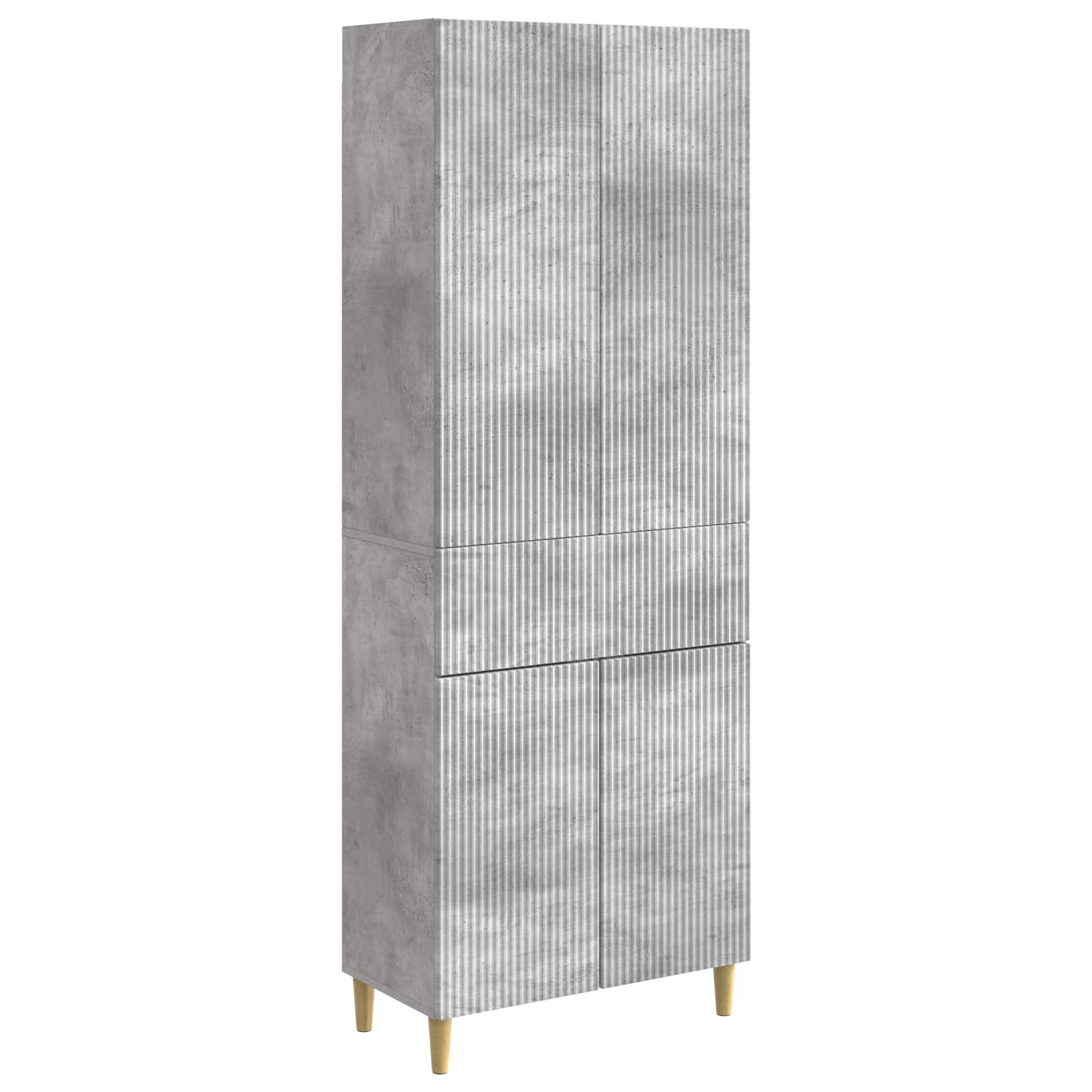 Σέτ Ντουλαπιών 2 pcs Γκρι Σκυροδέματος 66 x 34,5 x 90 εκ - Pakobazaar