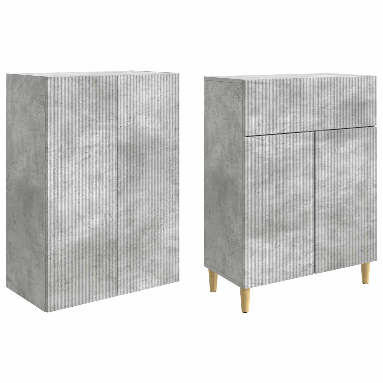 Σέτ Ντουλαπιών 2 pcs Γκρι Σκυροδέματος 66 x 34,5 x 90 εκ - Pakobazaar