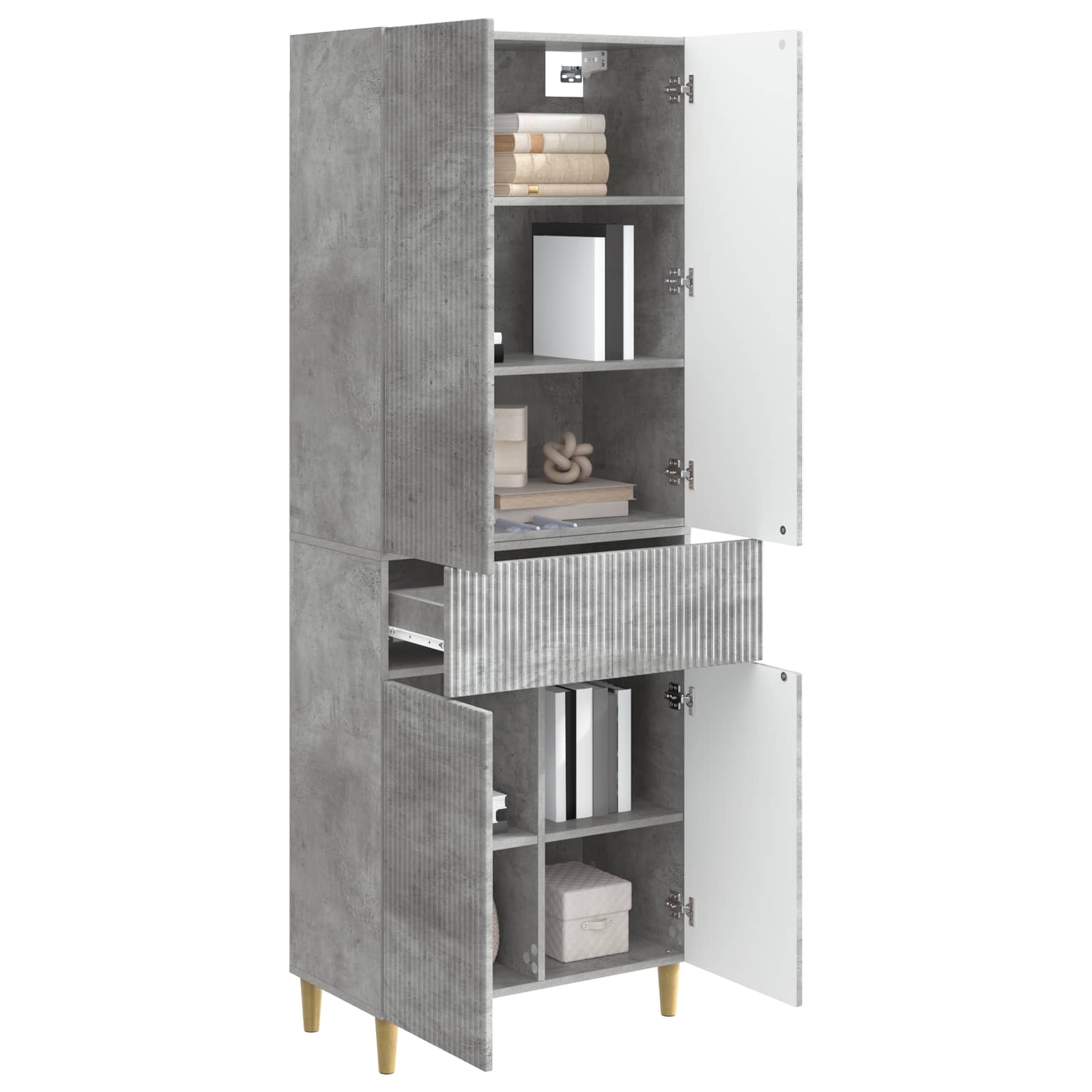 Σέτ Ντουλαπιών 2 pcs Γκρι Σκυροδέματος 66 x 34,5 x 90 εκ - Pakobazaar