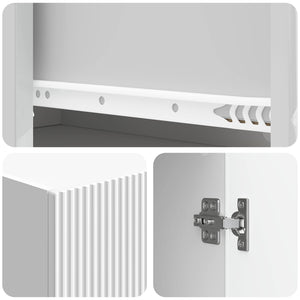 Σέτ Ντουλαπιών 2 pcs Γυαλιστερό Λευκό 66 x 34,5 x 90 εκ - Pakobazaar
