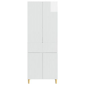 Σέτ Ντουλαπιών 2 pcs Γυαλιστερό Λευκό 66 x 34,5 x 90 εκ - Pakobazaar