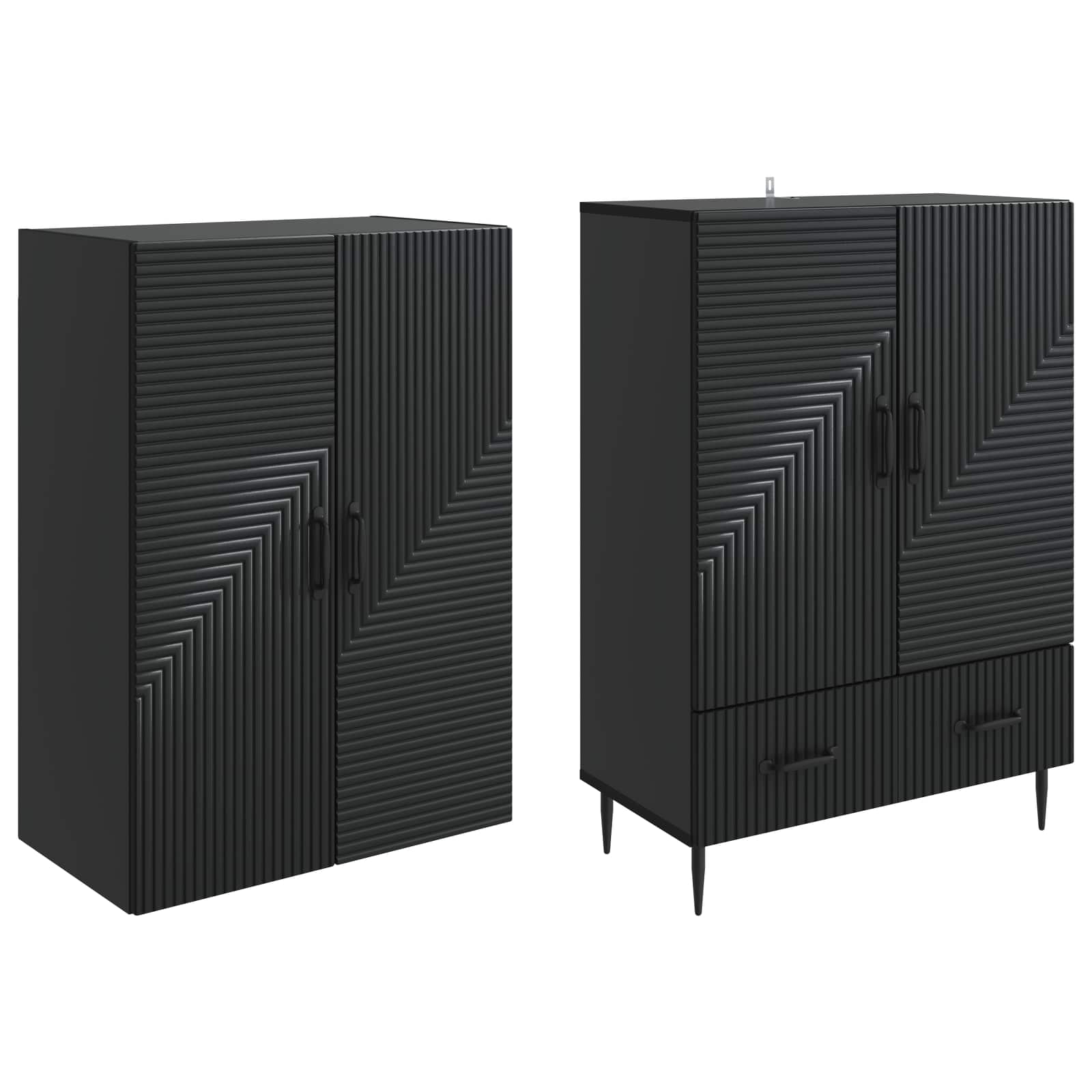 Σέτ Ντουλαπιών 2 pcs 66 x 34,5 x 95 εκ. Επεξεργασμένο Ξύλο - Pakobazaar