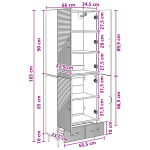 Σέτ Ντουλαπιών 2 pcs 66 x 34,5 x 95 εκ. Επεξεργασμένο Ξύλο - Pakobazaar