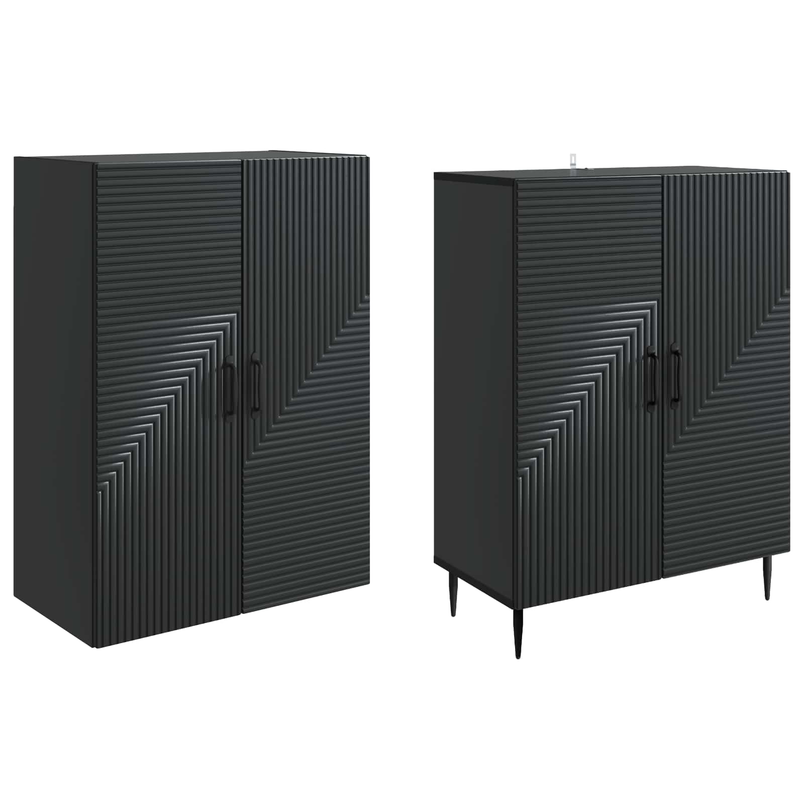 Σέτ Ντουλαπιών 2 pcs 66 x 34,5 x 89,5 εκ Επεξεργασμένο Ξύλο - Pakobazaar