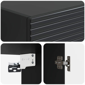 Σέτ Ντουλαπιών 2 pcs Μαύρο 33 x 34,5 x 89,5 εκ - Pakobazaar