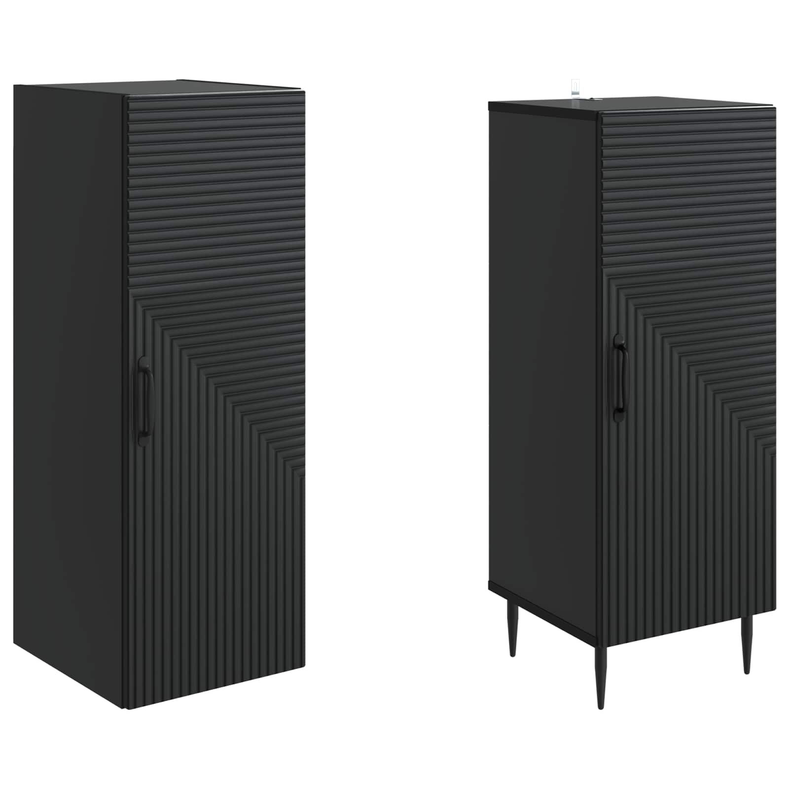 Σέτ Ντουλαπιών 2 pcs Μαύρο 33 x 34,5 x 89,5 εκ - Pakobazaar