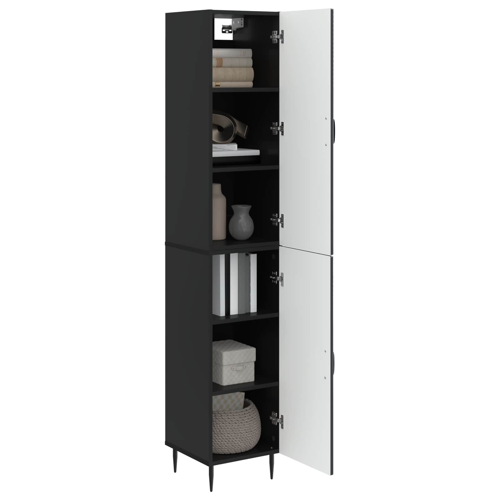 Σέτ Ντουλαπιών 2 pcs Μαύρο 33 x 34,5 x 89,5 εκ - Pakobazaar
