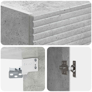 Σέτ Ντουλαπιών 2 pcs Γκρι Σκυροδέματος 33 x 34,5 x 89,5 εκ - Pakobazaar