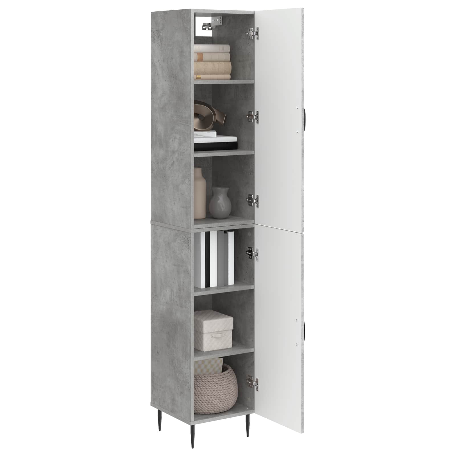 Σέτ Ντουλαπιών 2 pcs Γκρι Σκυροδέματος 33 x 34,5 x 89,5 εκ - Pakobazaar