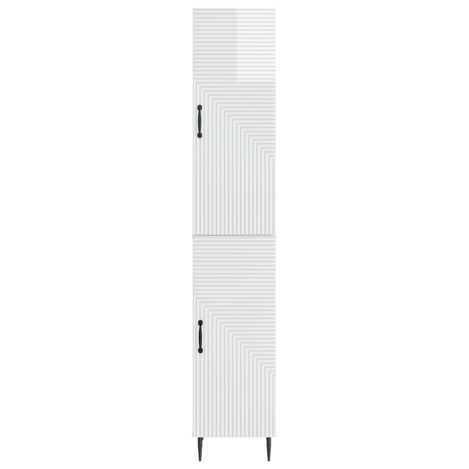 Σέτ Ντουλαπιών 2 pcs Γυαλιστερό Λευκό 33 x 34,5 x 89,5 εκ - Pakobazaar