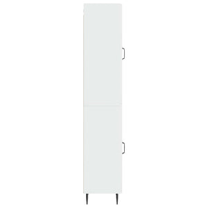 Σέτ Ντουλαπιών 2 pcs Γυαλιστερό Λευκό 33 x 34,5 x 89,5 εκ - Pakobazaar