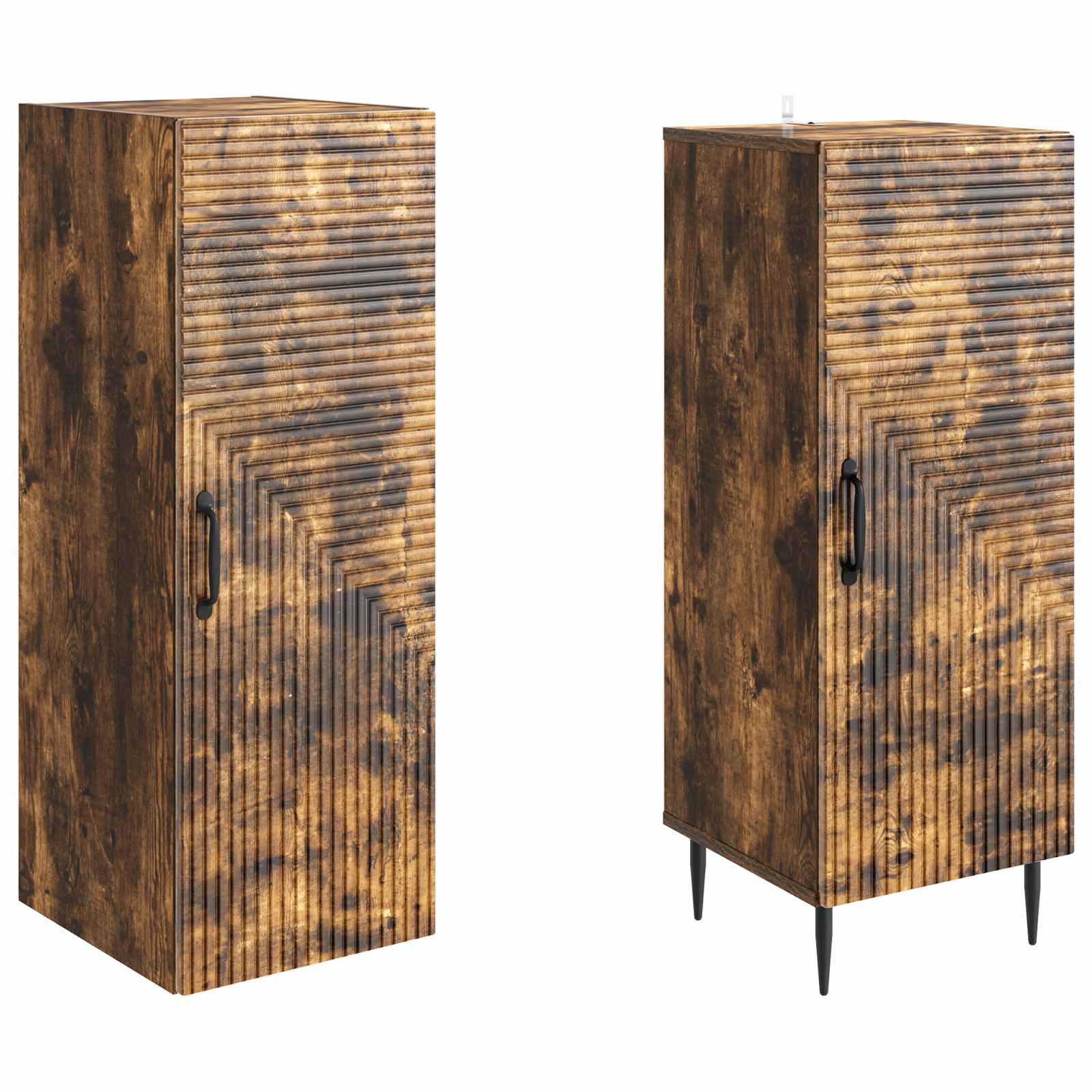 Σέτ Ντουλαπιών 2 pcs Καπνισμένο Ξύλο Δρυός 33 x 34,5 x 89,5 εκ - Pakobazaar