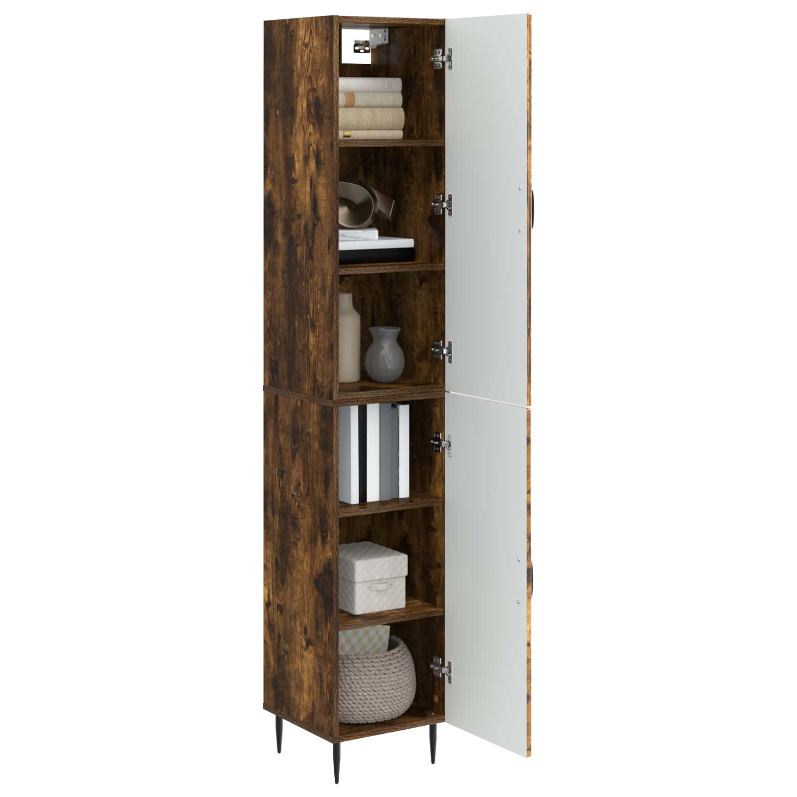 Σέτ Ντουλαπιών 2 pcs Καπνισμένο Ξύλο Δρυός 33 x 34,5 x 89,5 εκ - Pakobazaar