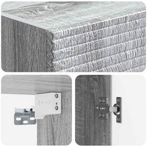 Σέτ Ντουλαπιών 2 pcs Γκρι Sonoma 33 x 34,5 x 89,5 εκ - Pakobazaar
