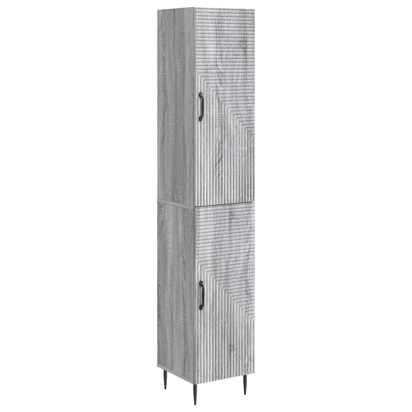 Σέτ Ντουλαπιών 2 pcs Γκρι Sonoma 33 x 34,5 x 89,5 εκ - Pakobazaar