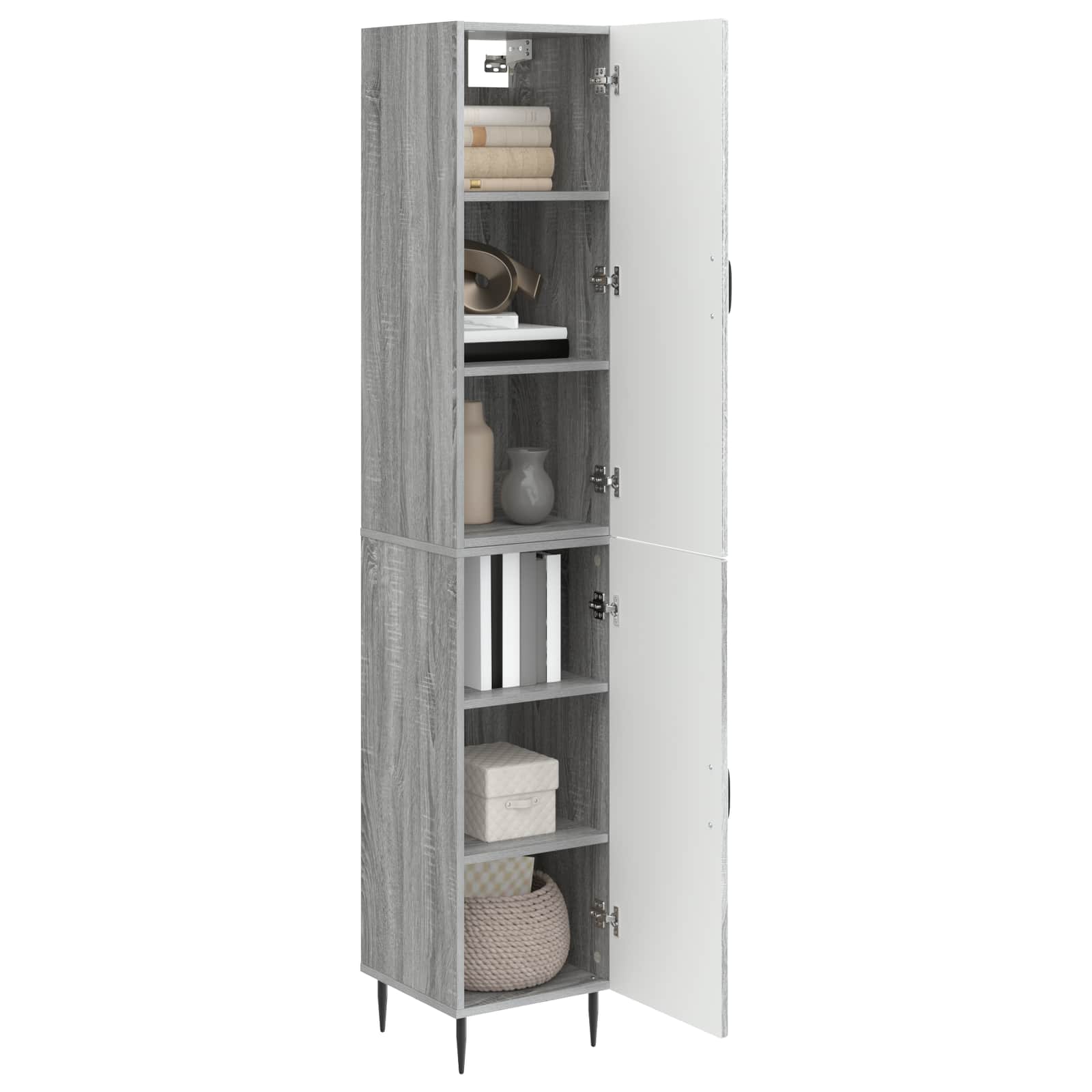 Σέτ Ντουλαπιών 2 pcs Γκρι Sonoma 33 x 34,5 x 89,5 εκ - Pakobazaar