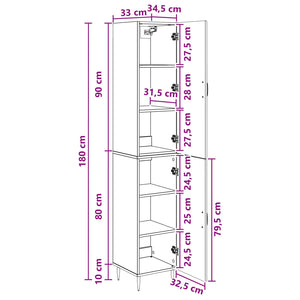 Σέτ Ντουλαπιών 2 pcs Artisan Δρυς 33 x 34,5 x 89,5 εκ - Pakobazaar