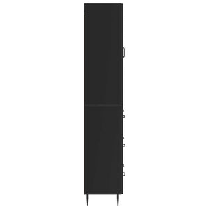 Σέτ Ντουλαπιών 2 pcs Μαύρο 66 x 34,5 x 90 εκ Επεξεργασμένο Ξύλο - Pakobazaar