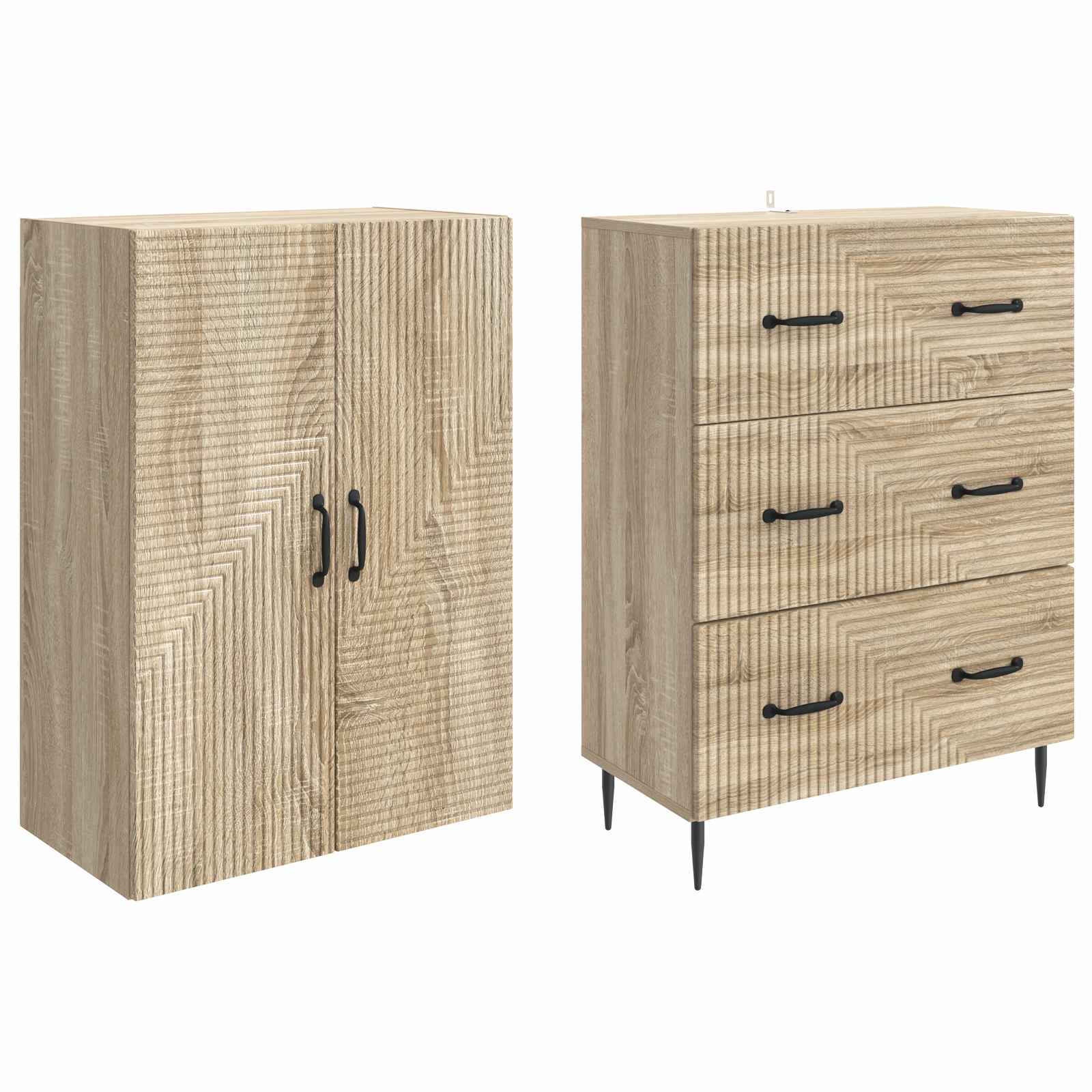 Σέτ Ντουλαπιών 2 pcs Sonoma Δρυς 66 x 34,5 x 90 εκ - Pakobazaar