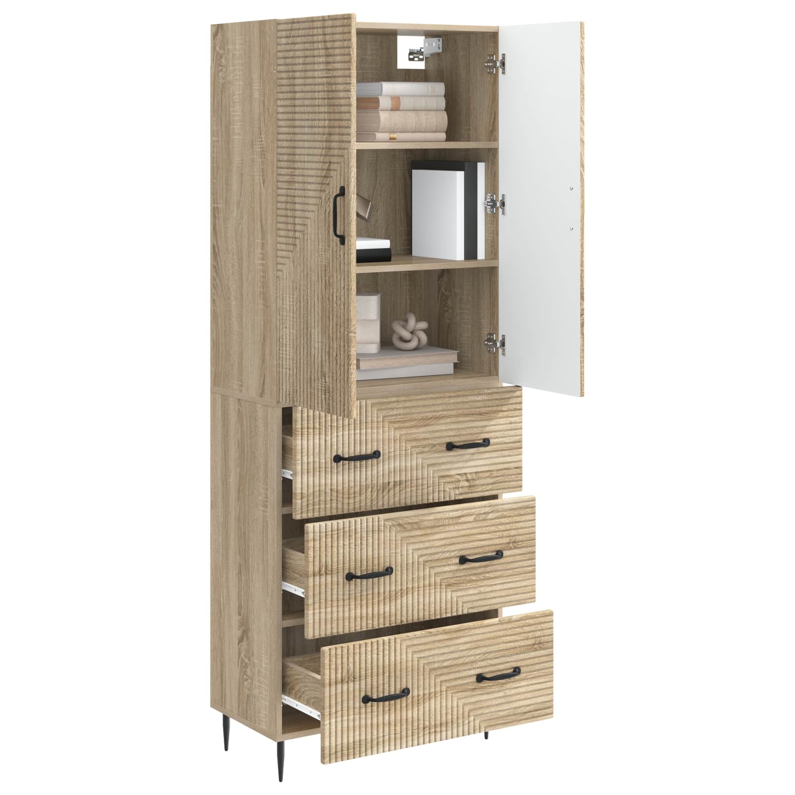 Σέτ Ντουλαπιών 2 pcs Sonoma Δρυς 66 x 34,5 x 90 εκ - Pakobazaar