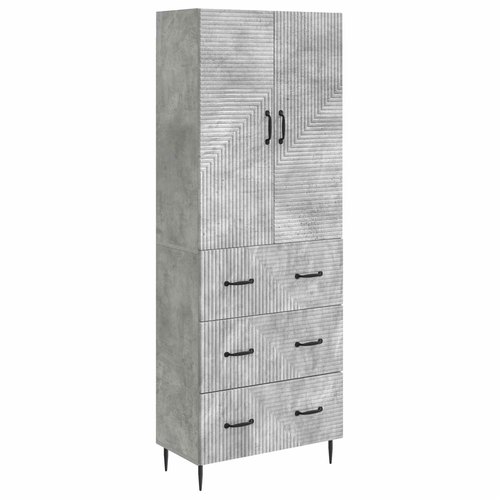 Σέτ Ντουλαπιών 2 pcs Γκρι Σκυροδέματος 66 x 34,5 x 90 εκ - Pakobazaar