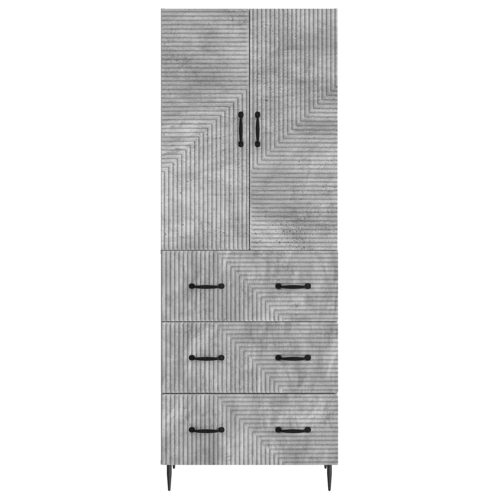 Σέτ Ντουλαπιών 2 pcs Γκρι Σκυροδέματος 66 x 34,5 x 90 εκ - Pakobazaar