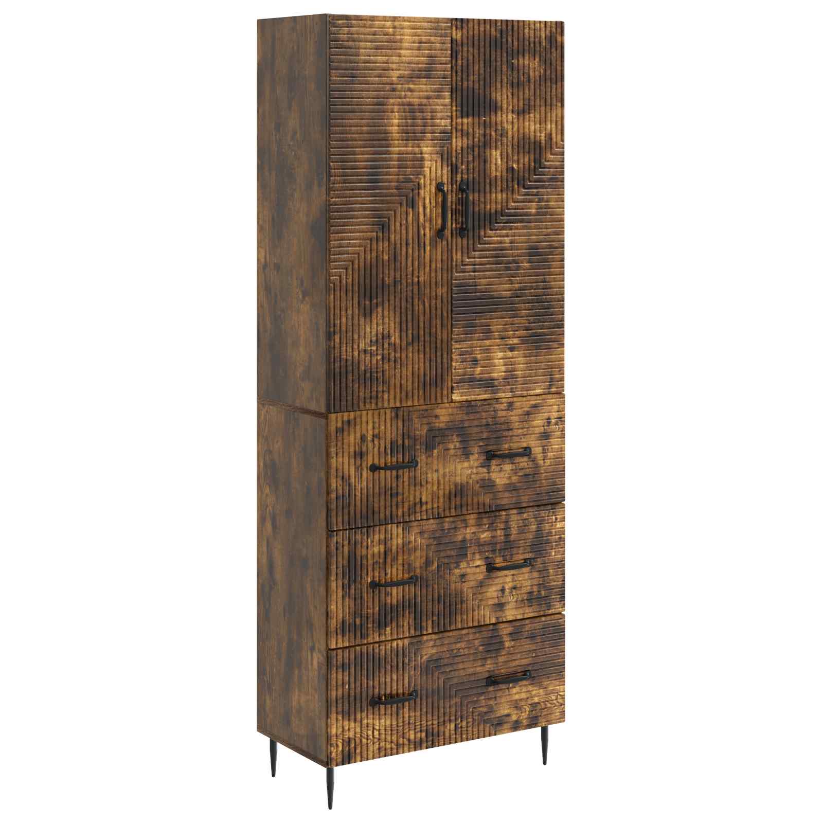 Σέτ Ντουλαπιών 2 pcs Καπνισμένο Ξύλο Δρυός 66 x 34,5 x 90 εκ - Pakobazaar