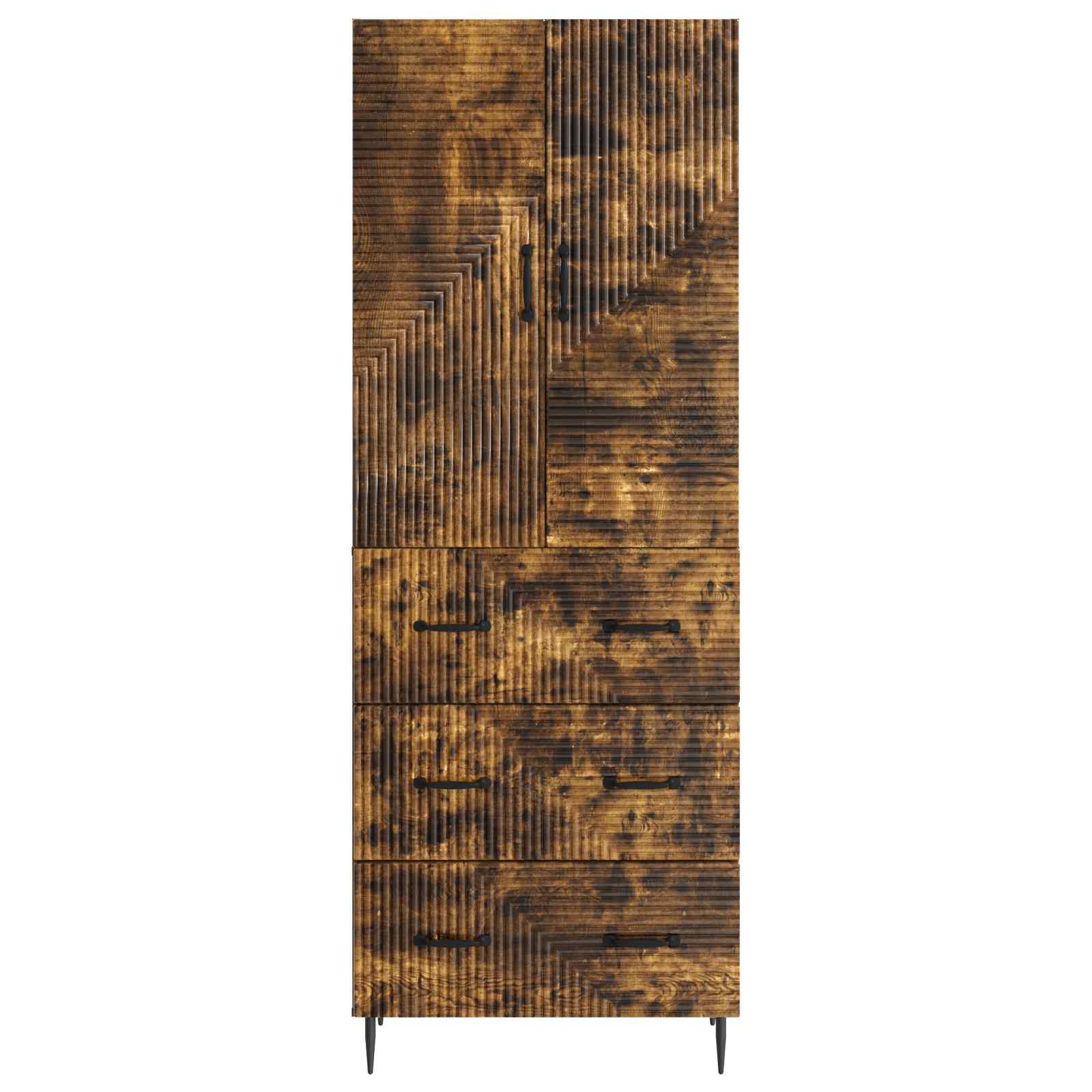 Σέτ Ντουλαπιών 2 pcs Καπνισμένο Ξύλο Δρυός 66 x 34,5 x 90 εκ - Pakobazaar