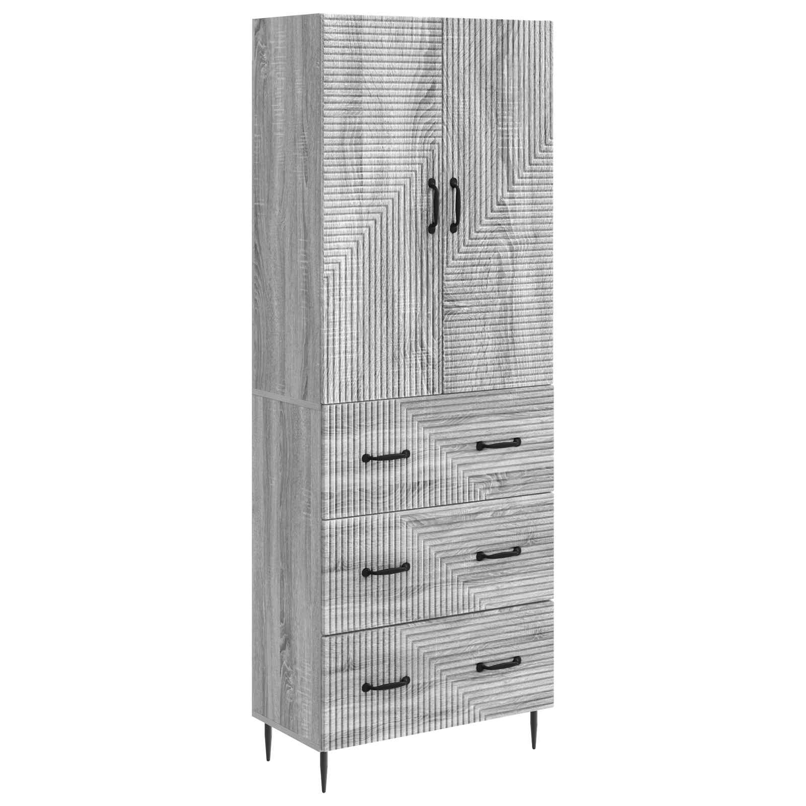 Σέτ Ντουλαπιών 2 pcs Γκρι Sonoma 66 x 34,5 x 90 εκ - Pakobazaar