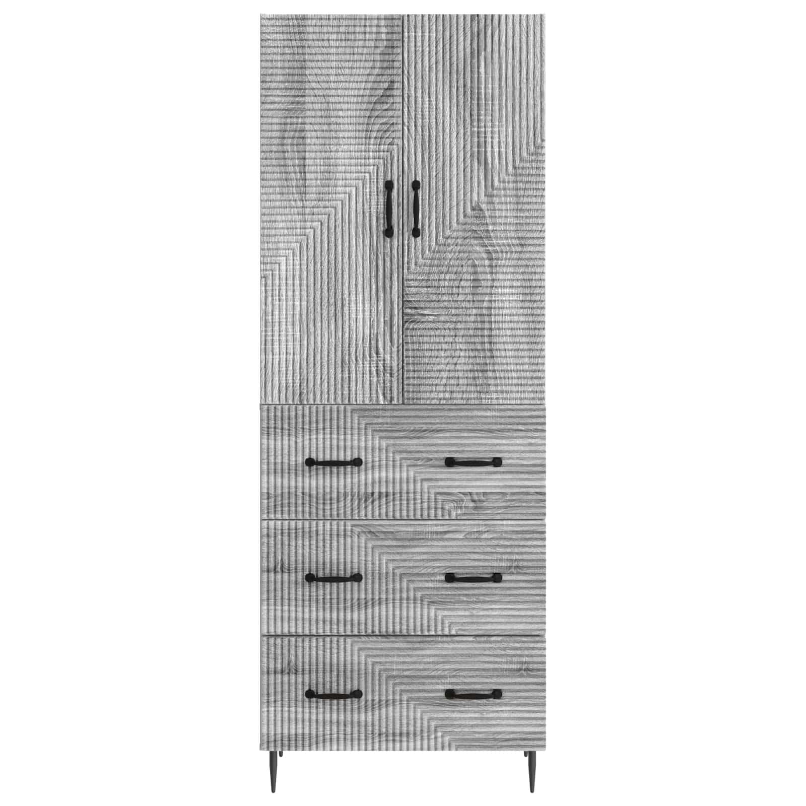 Σέτ Ντουλαπιών 2 pcs Γκρι Sonoma 66 x 34,5 x 90 εκ - Pakobazaar
