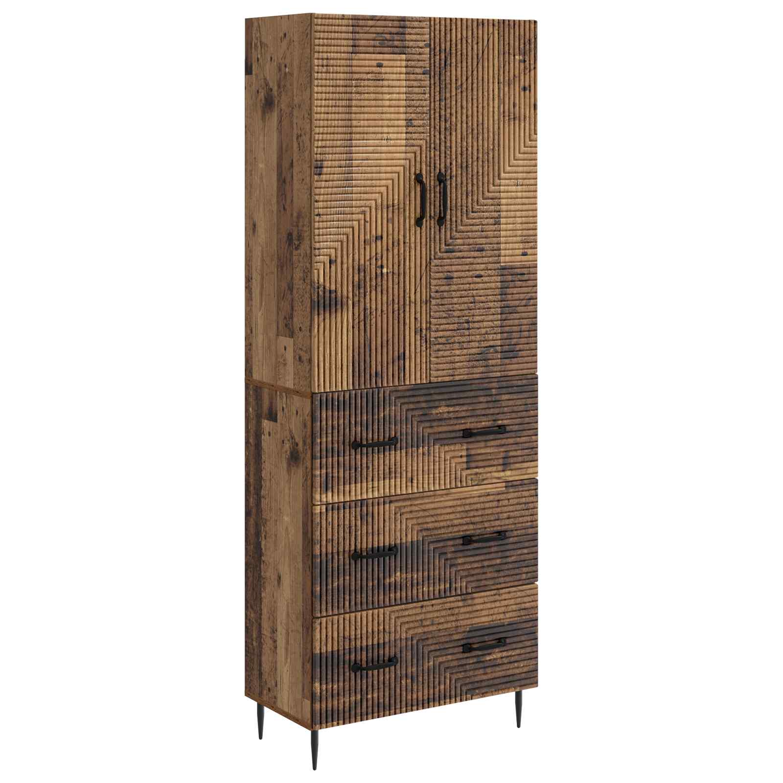 Σέτ Ντουλαπιών 2 pcs Παλαιωμένο ξύλο 66 x 34,5 x 90 εκ - Pakobazaar