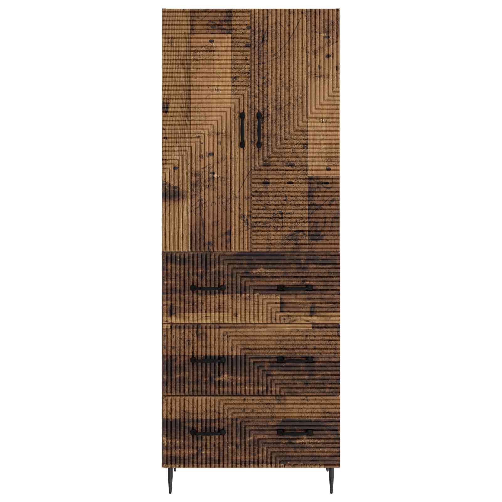 Σέτ Ντουλαπιών 2 pcs Παλαιωμένο ξύλο 66 x 34,5 x 90 εκ - Pakobazaar