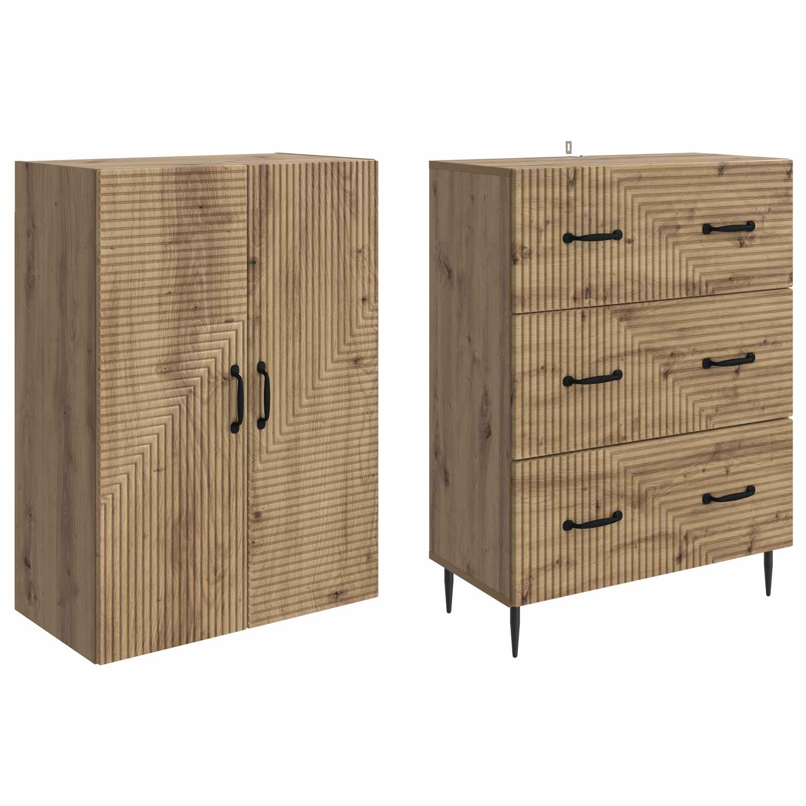 Σέτ Ντουλαπιών 2 pcs Artisan Δρυς 66 x 34,5 x 90 εκ - Pakobazaar