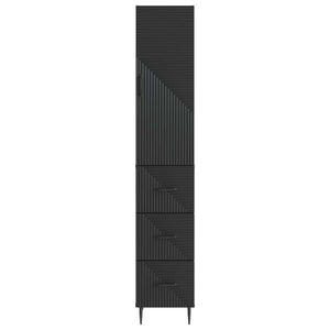 Σέτ Ντουλαπιών 2 pcs Μαύρο 33 x 34,5 x 90 εκ Επεξεργασμένο Ξύλο - Pakobazaar