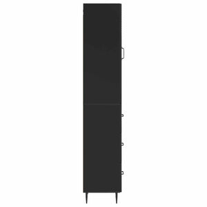 Σέτ Ντουλαπιών 2 pcs Μαύρο 33 x 34,5 x 90 εκ Επεξεργασμένο Ξύλο - Pakobazaar