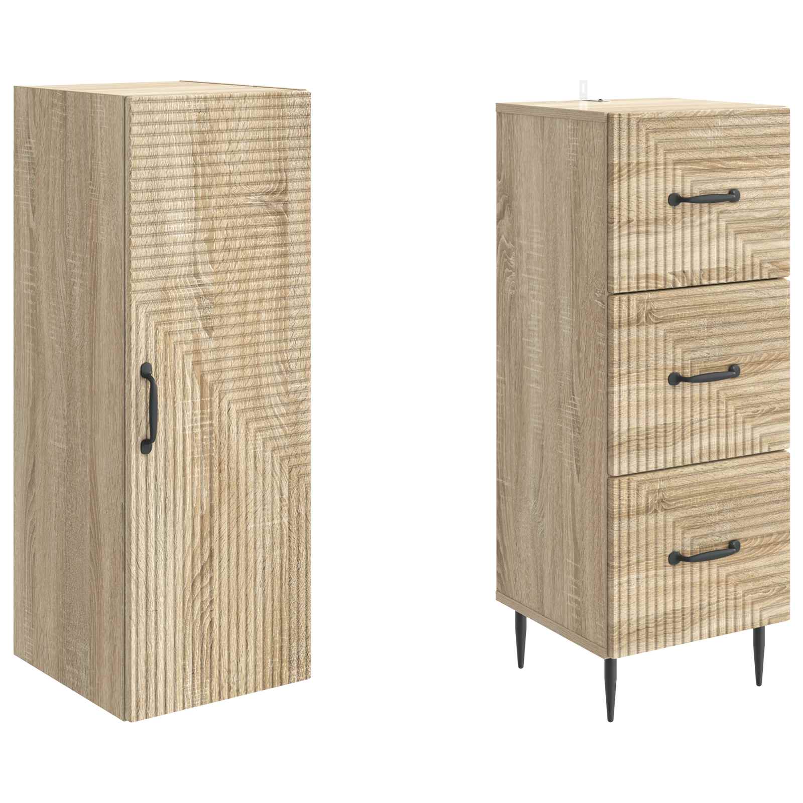 Σέτ Ντουλαπιών 2 pcs Sonoma Δρυς 33 x 34,5 x 90 εκ - Pakobazaar