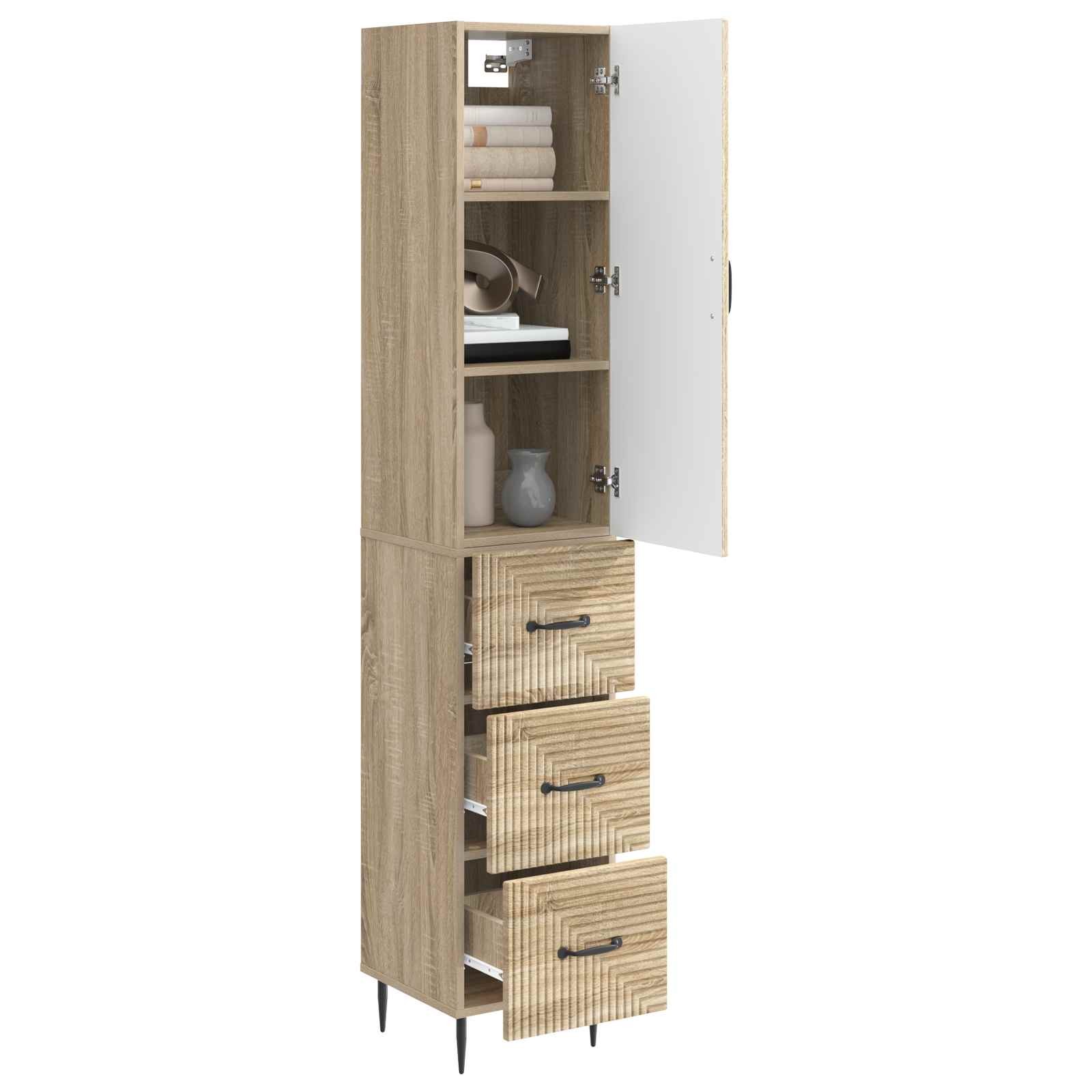 Σέτ Ντουλαπιών 2 pcs Sonoma Δρυς 33 x 34,5 x 90 εκ - Pakobazaar