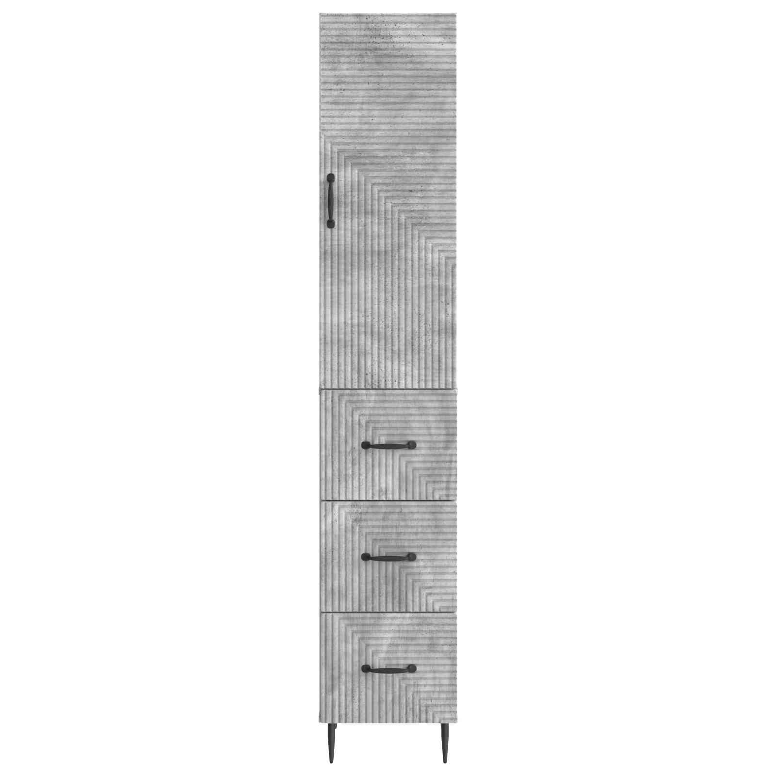 Σέτ Ντουλαπιών 2 pcs Γκρι Σκυροδέματος 33 x 34,5 x 90 εκ - Pakobazaar