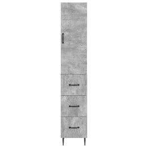 Σέτ Ντουλαπιών 2 pcs Γκρι Σκυροδέματος 33 x 34,5 x 90 εκ - Pakobazaar
