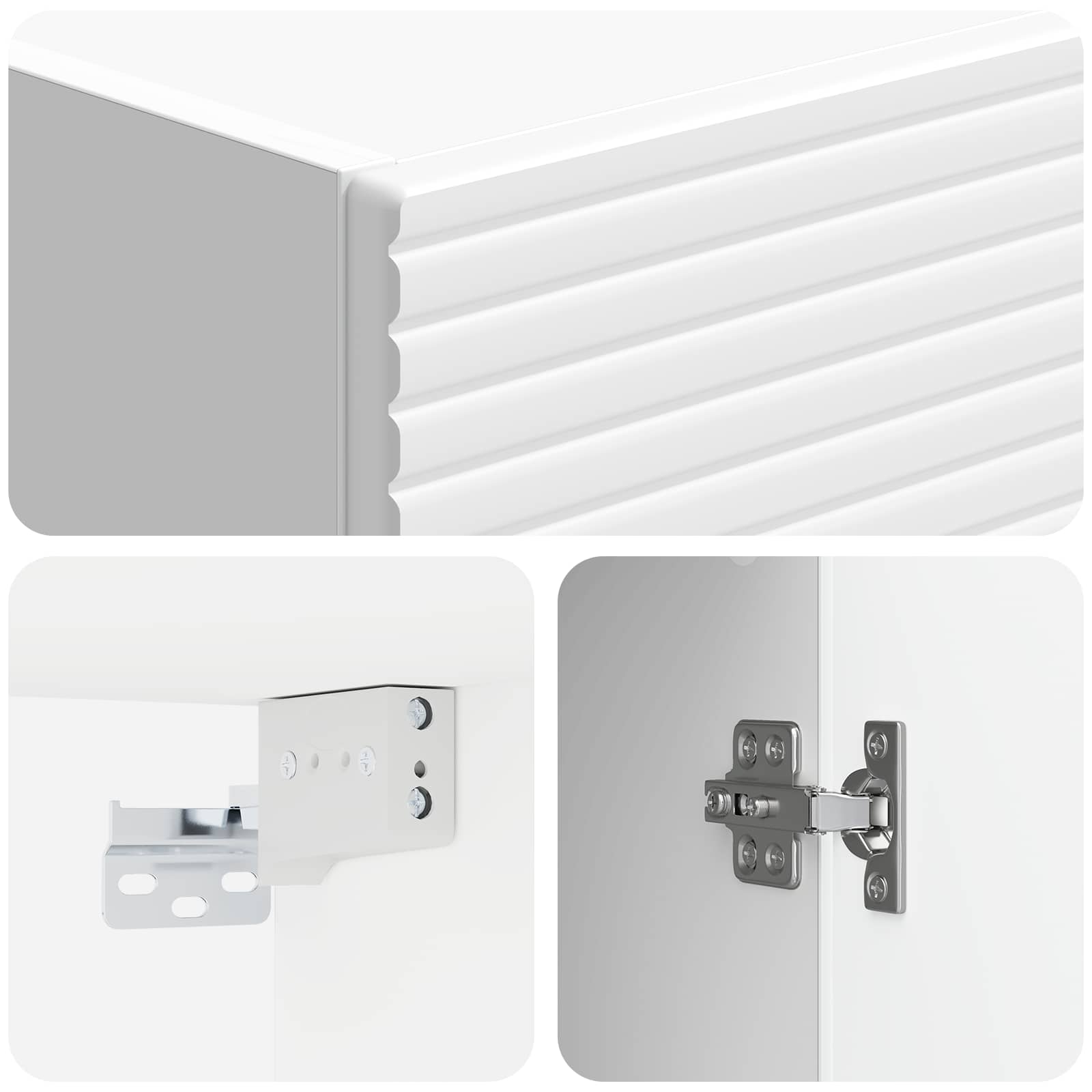 Σέτ Ντουλαπιών 2 pcs Γυαλιστερό Λευκό 33 x 34,5 x 90 εκ - Pakobazaar