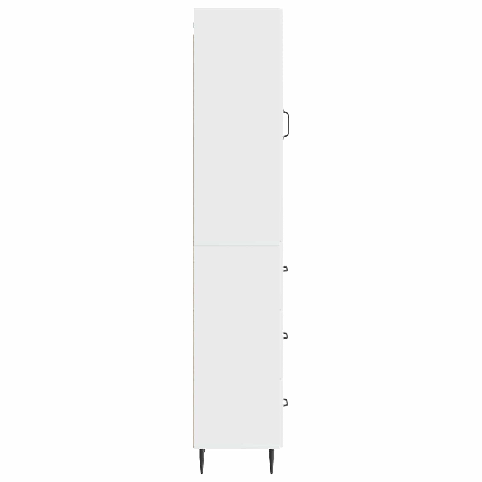 Σέτ Ντουλαπιών 2 pcs Γυαλιστερό Λευκό 33 x 34,5 x 90 εκ - Pakobazaar