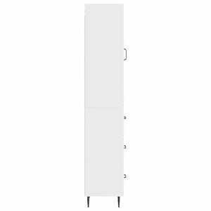 Σέτ Ντουλαπιών 2 pcs Γυαλιστερό Λευκό 33 x 34,5 x 90 εκ - Pakobazaar