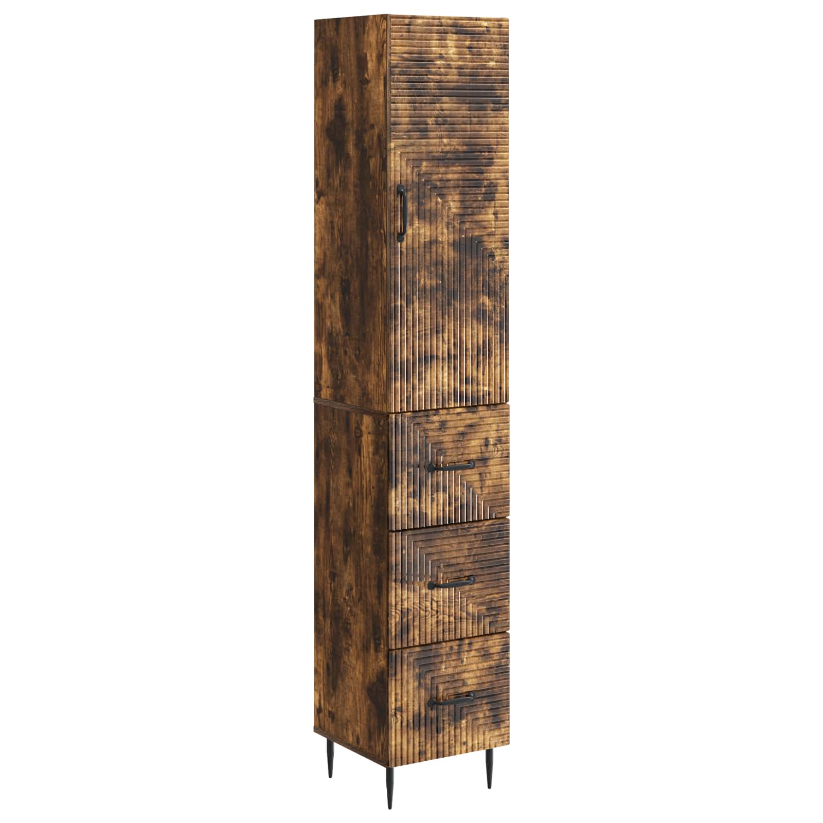 Σέτ Ντουλαπιών 2 pcs Καπνισμένο Ξύλο Δρυός 33 x 34,5 x 90 εκ - Pakobazaar