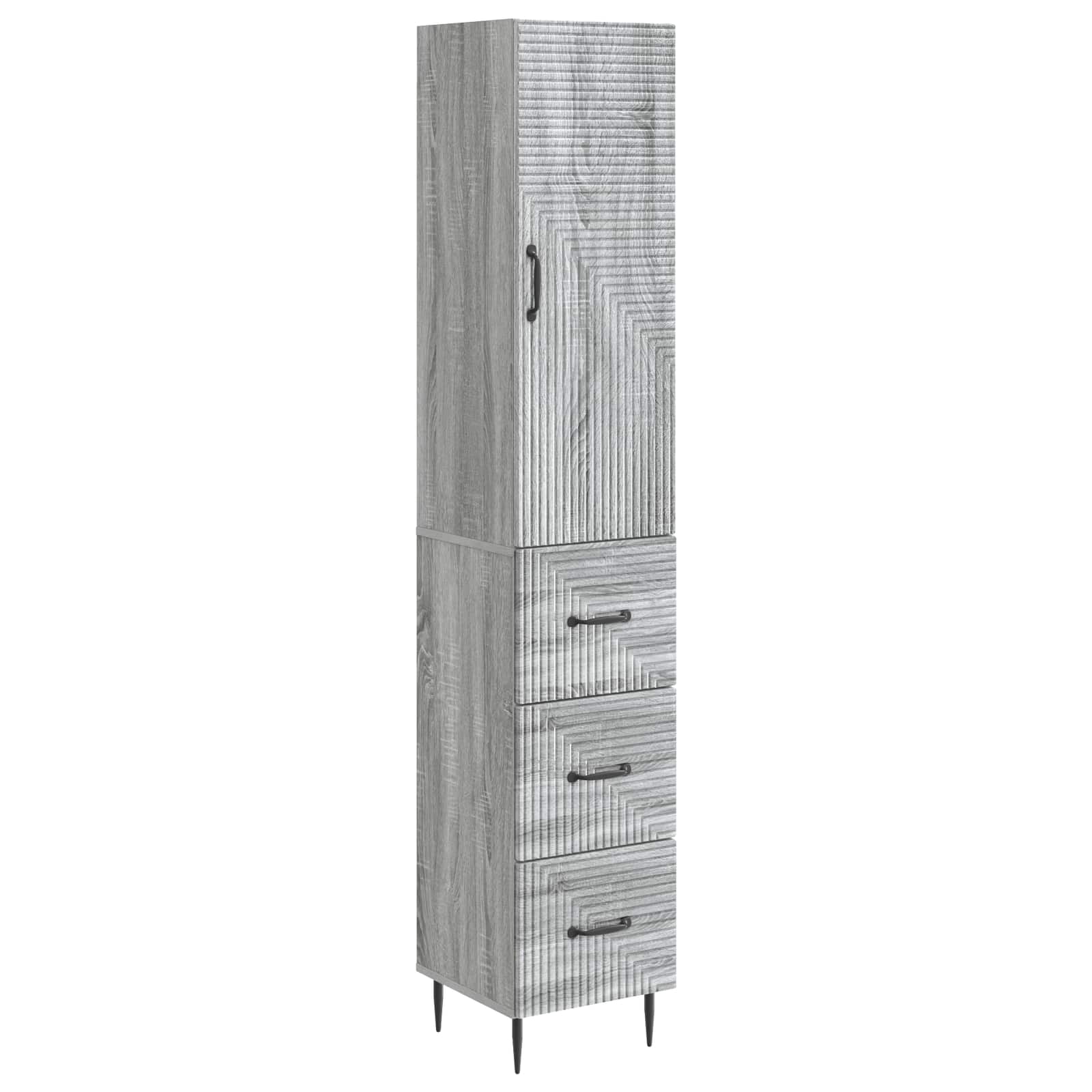 Σέτ Ντουλαπιών 2 pcs Γκρι Sonoma 33 x 34,5 x 90 εκ - Pakobazaar