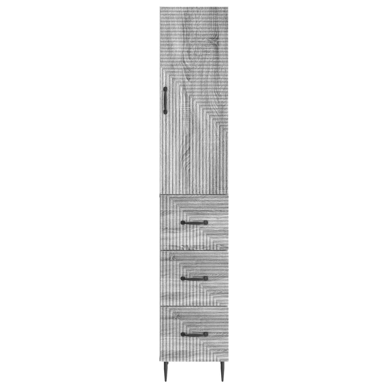 Σέτ Ντουλαπιών 2 pcs Γκρι Sonoma 33 x 34,5 x 90 εκ - Pakobazaar